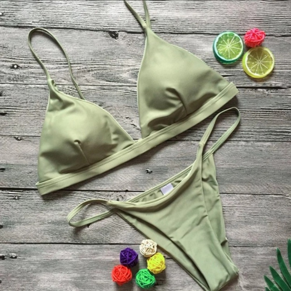 Alexa 2 pc bikini in green Sz Small